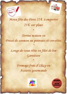 menu fête des pères